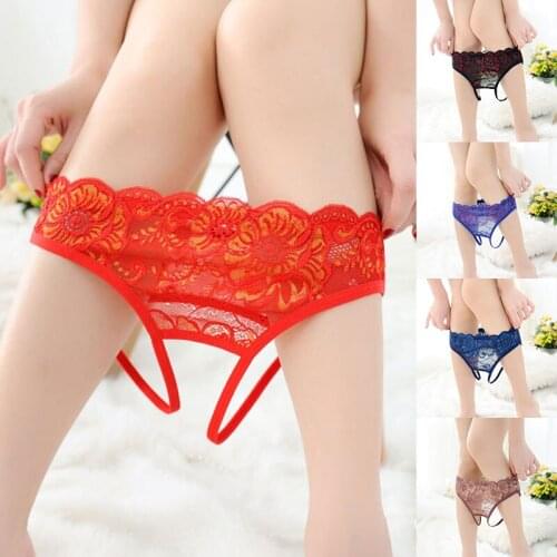 Floral Women Pantie Sexy Strappy Thong Lace High Elastic Lingerie Knickers Underpants Underwear Comfortable Breathable lenceria