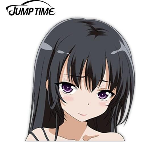 Jump Time Boku wa Tomodachi Sukunai Mikazuki Yozora Ecchi Bikini Sexy Big Head Anime Girl Vinyl Decal Waifu Peeker Car Stickers