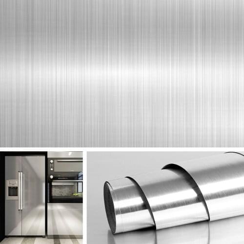 1Roll Silver/Golden Vinyl Self adhesive Wallpaper for Kitchen Appliance Peel and Sticker Shelf Liner Adhesive Contact Paper