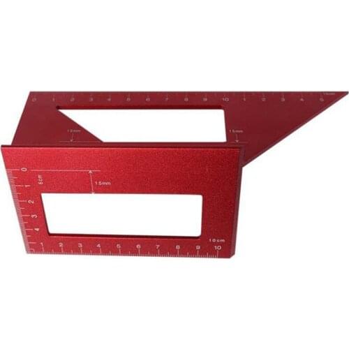 1PC 45/90 Degree Woodworking Angle Ruler Aluminum Alloy T-shaped Gauges Multifunctional Angle Protractor Gauge Measuring Rulers