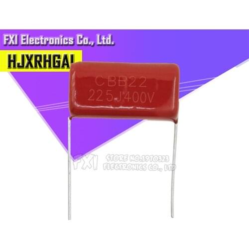 10PCS 400V225J 2.2UF Pitch 20M 225J400V 225 400V 2200PF CBB Polypropylene film capacitor new