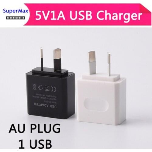 100PCS AU PLUG 1 Ports USB Charger Power Adapter for tablet Mobile Phones Travel Fast USB Charger 5V1A