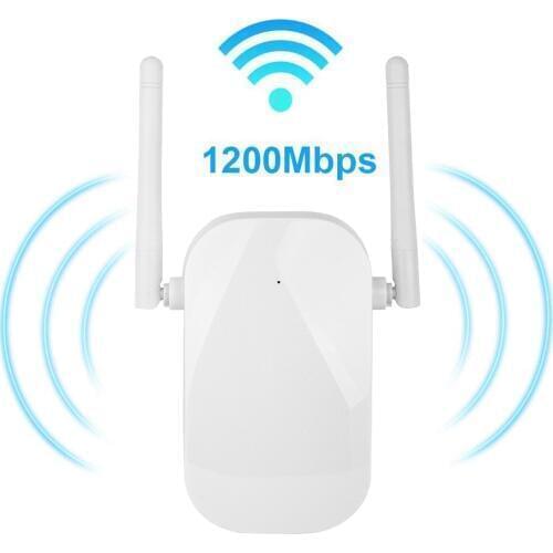 1200Mbps Wireless WiFi Range Extender 2.4/5Ghz Dual Band Repeater Signal Booster with 4 Ethernet Antennas Wi-Fi Routers