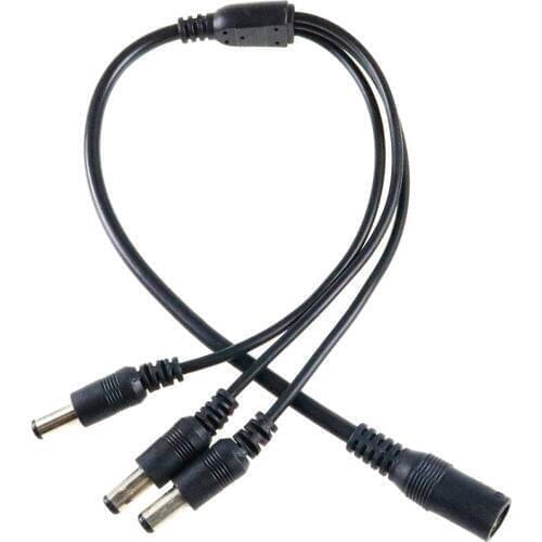 5.5 x 2.1mm 1 DC female to 3 male connector wire DC power Power Splitter Adapter Cable LED DC Connector for LED Strips 1pcs