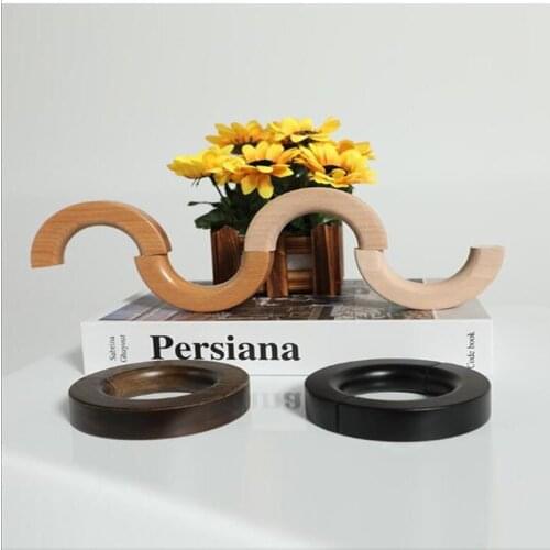 10*6CM High quality 5pc/lot Clothing store wooden trousers ring wardrobe wooden trousers Clasp hook trousers ring s hook D121