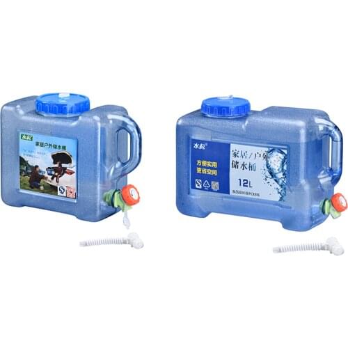 5L 12L Outdoor Car Self-driving Water Storage Bucket with Faucet Household Drinking Water Storage Organizer for camping