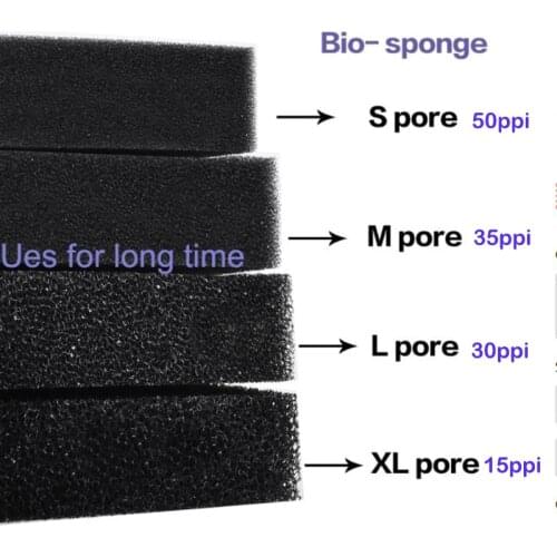 Aquarium Fish Tank Bio Sponge Filter Media Pad Black Biological Cotton Fish Pond Filter Foam Sponge S/M/L/XL