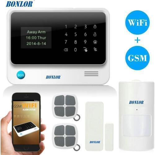 BONLOR G90B WiFi GPRS Alarm GSM Autodial Alarmsysteem Personalise Alarmsysteem APP Controle PIR Detector Deur Sensor
