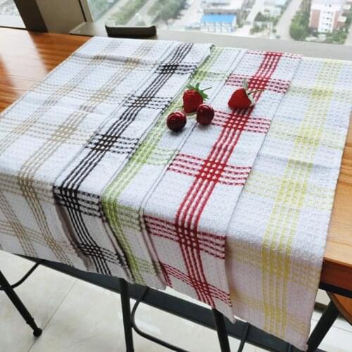 Teatowel 16''×26''cotton Home Kitchen Plain Waffle Absorbent Tea Towel Kitchen Towel