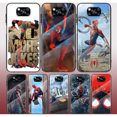 Hero Spider Marvel Tempered Glass Cover For Xiaomi POCO F3 F2 X3 NFC X2 M2 Pro Phone Case