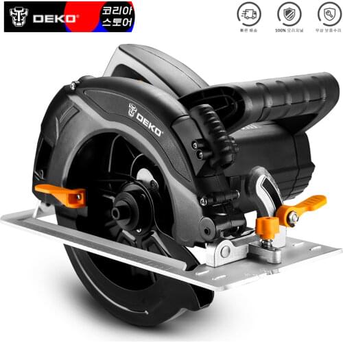 DEKO DKCS1600 Circular Saw Power Tools with Blade, Dust Passage, Auxiliary Handle, High Power and Multi-function Cutting Machine