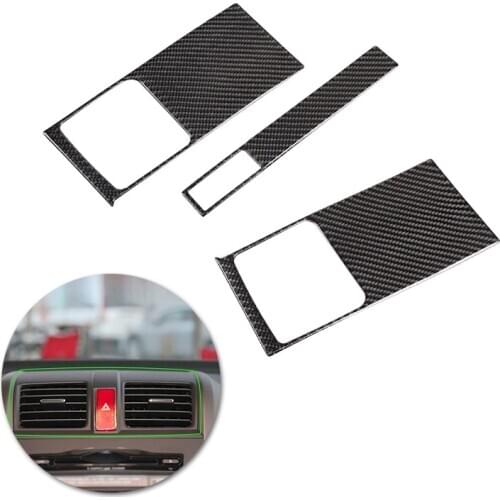 For Honda CRV 2007 2008 2009 2010 2011 Car Accessory Interior Center Console Air Condition Vent Outlet Frame Carbon Fiber Cover
