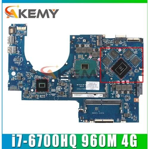 For HP 17-AB 17-W Laptop Motherboard 857389-601 857389-501 With SR2FQ i7-6700HQ CPU 960M 4G DAG37AMB8D0 MB 100% Tested Fast Ship