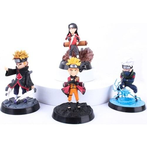 New Naruto Shippuden Anime Hatake Kakashi Pein Sugou Takayuki GK Action Figure PVC Mini Q Version Model Naruto Statue Toys