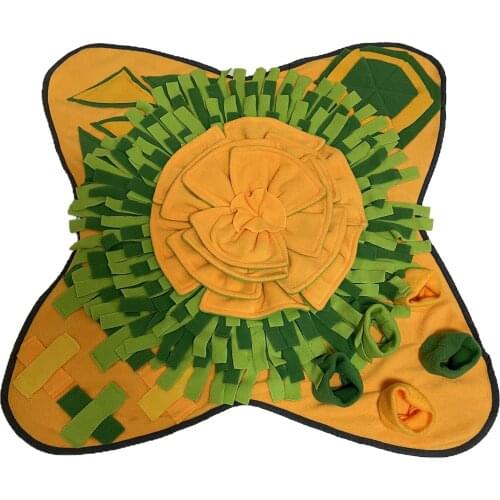 Feeding Dog Sniffing Mat Pets Puppy Nose Work Food Dispensing Treat Puzzle Carpet Game Foraging Skill Machine Washable