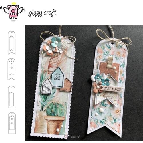 Piggy Craft metal cutting dies cut die mold Various label tags Scrapbook paper craft knife mould blade punch stencils dies