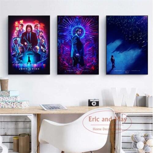 John Wick Parabellum Movie Series Posters And Prints Canvas Painting Wall Art Picture Vintage Decorative Home Decor Tableau