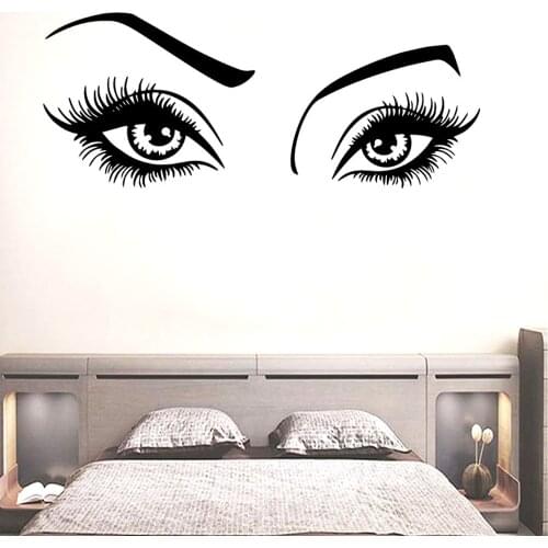 Beauty Eyes Wall Decals Pvc Mural Art Diy Bedroom Decor Living Room Removable Wall Stickers For Beauty Salon Decor Wallpaper