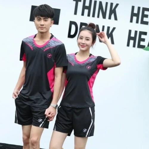 2018 new short-sleeved tennis clothing , men women competition training team clothing , badminton clothing ,tennis shirt girl