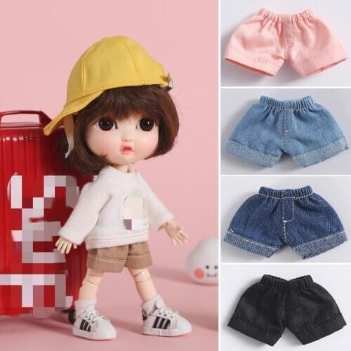Ob11 baby clothes 12 points BJD baby accessories clothes Meijie pig Jeans Shorts Molly baby clothes GSC