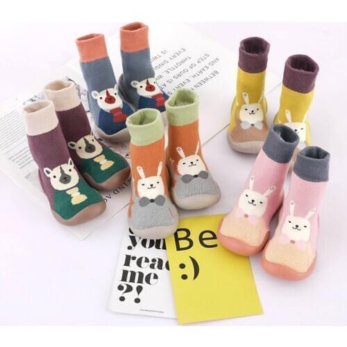 Baby toddler shoes non-slip Animal rabbit bear shoes sock floor shoes Anti-off Foot Socks 5sizes F-16 5colors KeDing