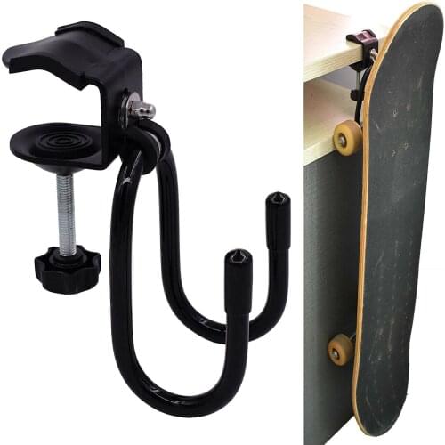 Adjustable Arm Clamp Desk Store Clamp-On Skateboard Holder Skateboard Hook Rack
