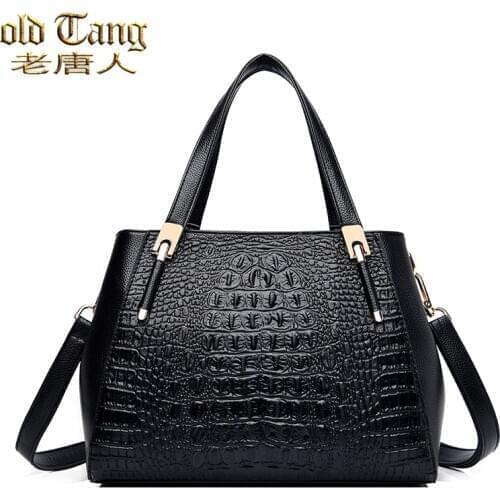 OLD TANG Luxury Brand Handbags New Crocodile Pattern Pu Leather Crossbody Bags for Women 2020 Designer Shoulder Bags Sac A Main