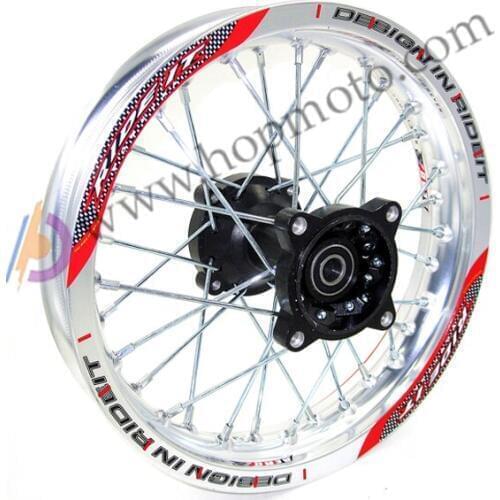 Silver Rims 1.85x12"inch for dirt bike pit bike KTM CRF Kayo BSE Apollo Rear Wheels spare parts