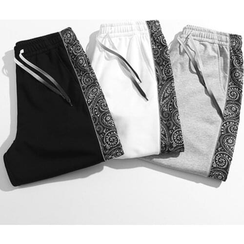 New Shorts Men Summer Printed Cotton Pants Loose Quick-drying Shorts Five-point Pants Mens Sweatpants Cool Down