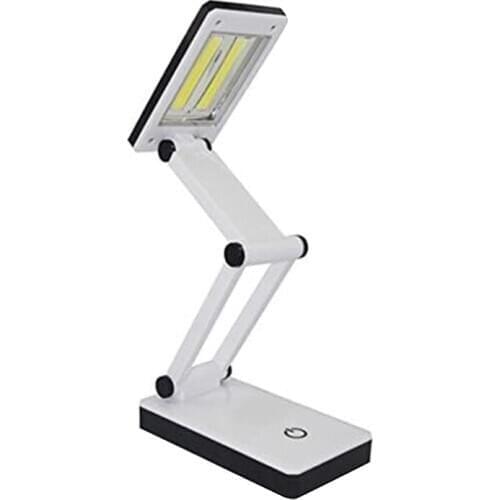 Super Bright COB LED Portable Desk Lamp Foldable Press Sensitive Control Battery and USB Powered (No Battery)