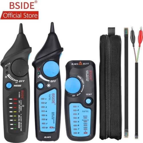 Bside FWT81 Cable Tracker RJ45 RJ11 Telephone Wire Network LAN TV Electric Line Finder Tester