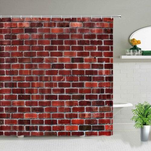 Unique Geometric Pattern Washable Bathroom Curtains 3D Printing Fashion Shower Curtain Set Bath Screens Home Bathtub Decor Cloth