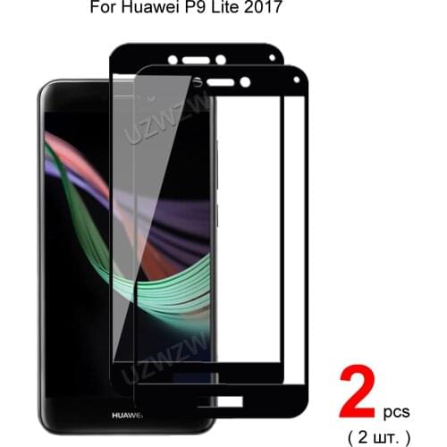 2pcs For Huawei P9 Lite 2017 (5.2 inch) Full Cover Tempered Glass For Huawei P9 Lite 2017 Screen Protector Protective Glass