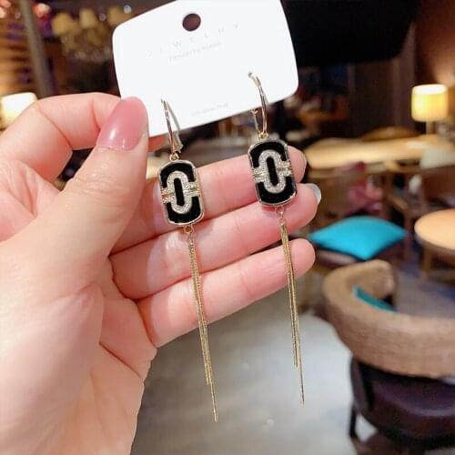 Long Tassel Womens Summer Trend Fashion Stud Earrings Women jewelry Fashion Simple vintage 2021 trend earrings for women