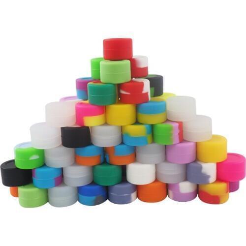 3ml x 100pcs Cheapest fashional small nonstick food grade silicone wax container/ silicone jar dab wax containers