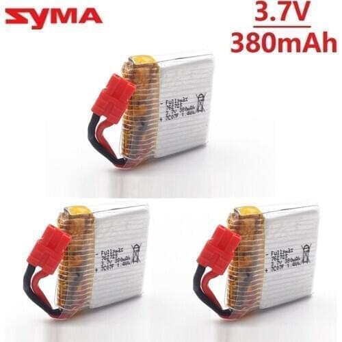 3Pcs/Sets 3.7 V 380mAh lipo battery for Syma X21 / X21w x26 drone RC quadcopter spare parts 762725 accessories 3.7v battery