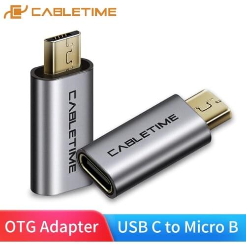 CABLETIME USB C to Micro USB Mobile Phone Adapter micro usb Adapter Connector For Xiaomi Samsung Galaxy Huawei USB Type C C006