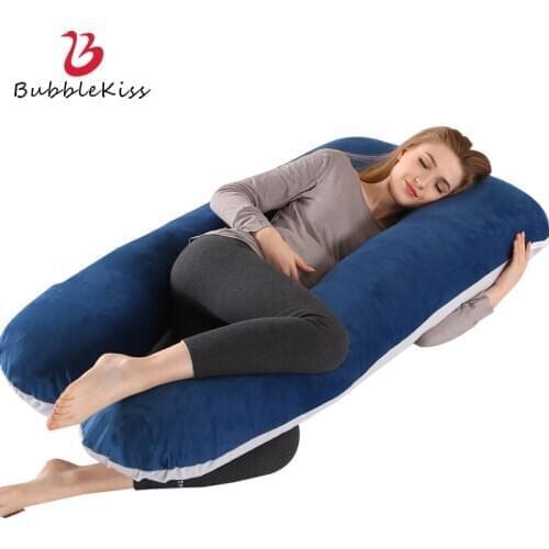 Bubble Kiss U Shape Pillow Pregnancy Pillow Home Body Pillows For Bedroom Sleeping Comfort Pillow Side Sleepers Support Pillows