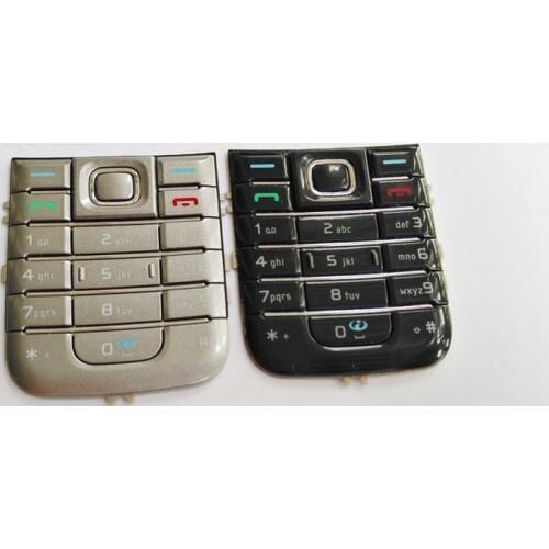 Black/Silver Color New Ymitn Housing Cover Case digital Keyboards Keypads Buttons for Nokia 6233, Free Shipping