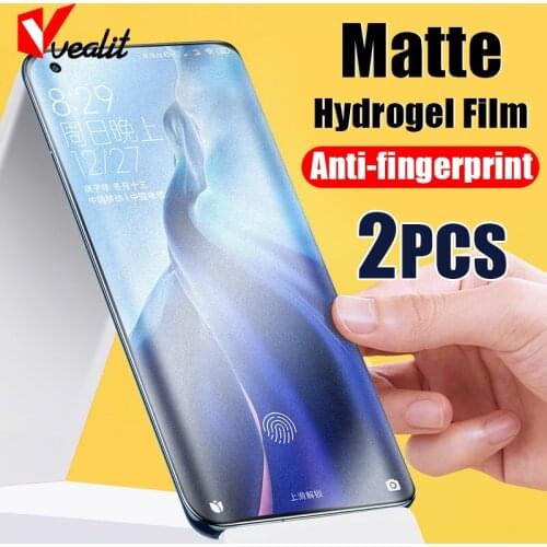 2Pcs No fingerprint Matte Hydrogel Film for Xiaomi 11 10i 10s Poco X3 F3 Screen Protector Redmi Note 10 9 9t 8 K40 Pro MAX Film