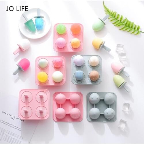JO LIFE 3D Animal Popsicle Silicone Mold Creative Oval Ice Cream Mould Ice Cube