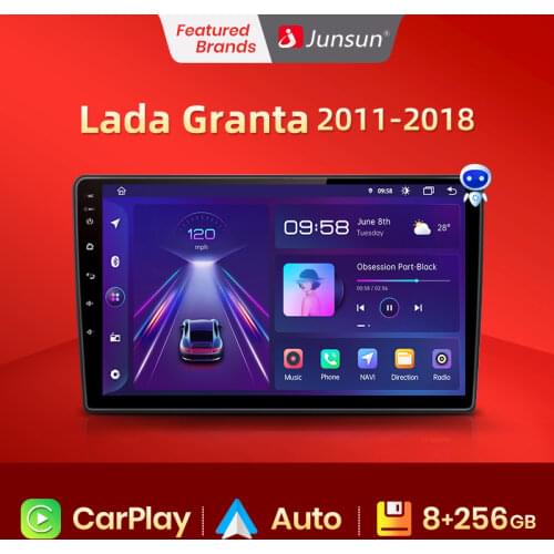 Junsun V1 2G+32G Android 10.0 DSP For LADA Granta 2011-2018 Car Radio Multimedia Video Player Navigation GPS 2 din dvd