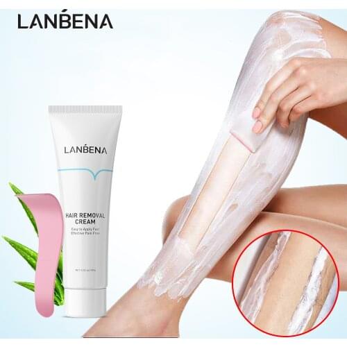 LANBENA Painless Hair Removal Cream Aloe Treatment Calming Balm Gentle Hair Removal No Irritation Moisturizing Sooths Body Care