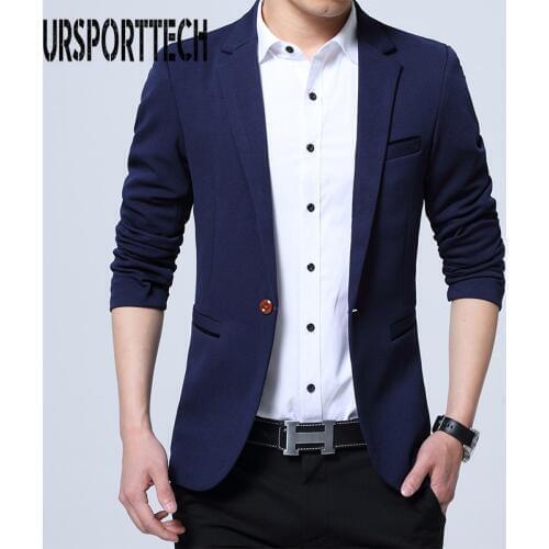 Mens Fashion Brand Blazer Britishs Style Casual Slim Fit Suit Jacket Male Blazers Men Coat Terno Masculino Plus Size 5XL