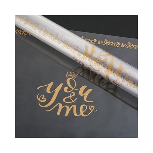 New cellophane Design Clear Polypropylene Gift Basket Wrap Filler opp film Wrapping paper Lace package paper