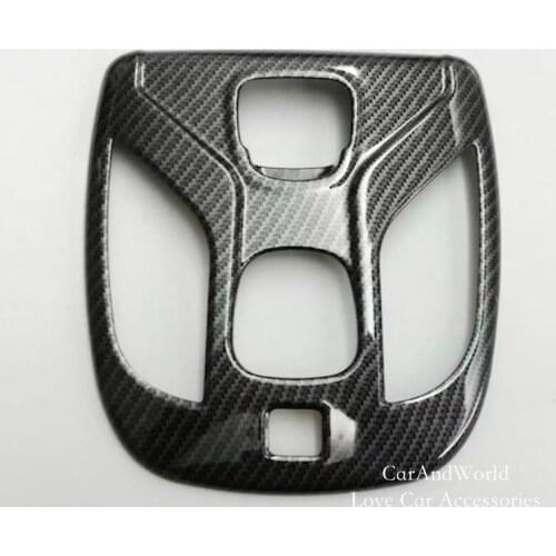 For Jeep Compass 2017 2018 Front Read Light Cover Interior Reading Lamp Decoration Trims Carbon Fibre Stickers Car Accessories
