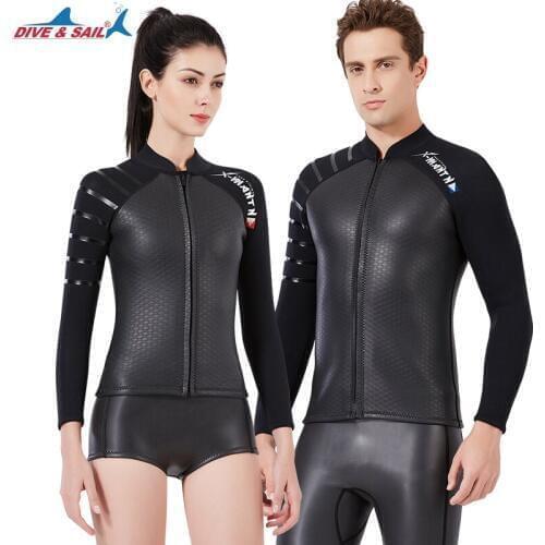 DIVE 3 MM SCR Light Neoprene Scuba Diving Suit Elastic Jacket Windsurfing Swimwear Boating Snorkeling Warm Diving Jacket Wetsuit