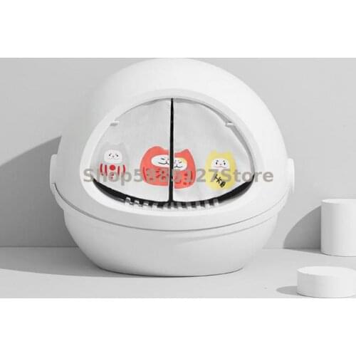 Cat Litter Pan Fully Enclosed Super Large Toilet Space Capsule Splash Proof Deodorization Cat Litter Cat Supplies