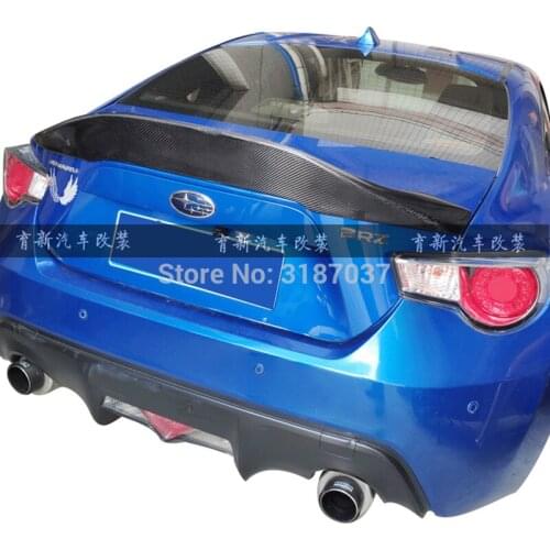 For Toyota GT86 2012-2015 Subaru BRZ car tail box type FRP primer Carbon Fiber rear boot Wing Spoiler Wing Trunk Lip Boot Cover