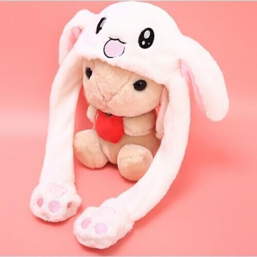 Attractive Kids Cuddly Moving Ear Rabbit Hat Dance Plush Toy For Kids Gift